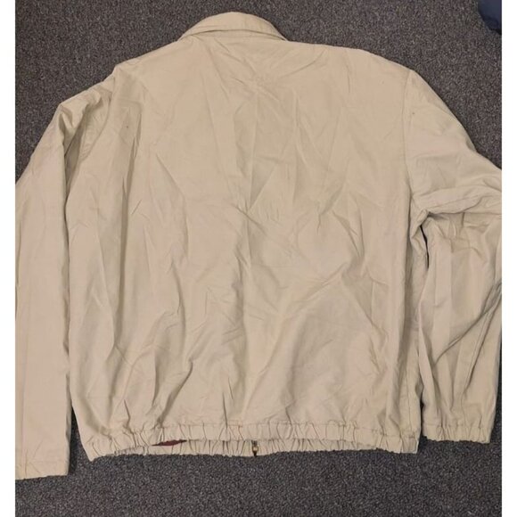 Polo Ralph Lauren Harrington Jacket Mens XL Khaki Beige Plaid Lined Pony Logo - Picture 4 of 5